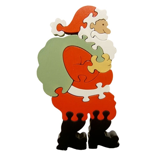 Dřevěné puzzle - Santa Claus