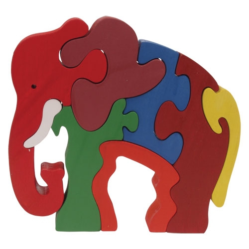 Dřevěné puzzle - Velký slon