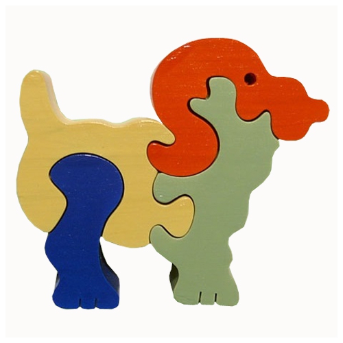 Dřevěné puzzle - Pes