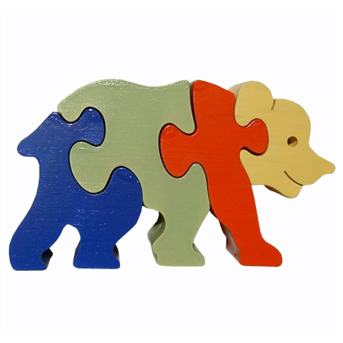 Dřevěné puzzle - Medvěd