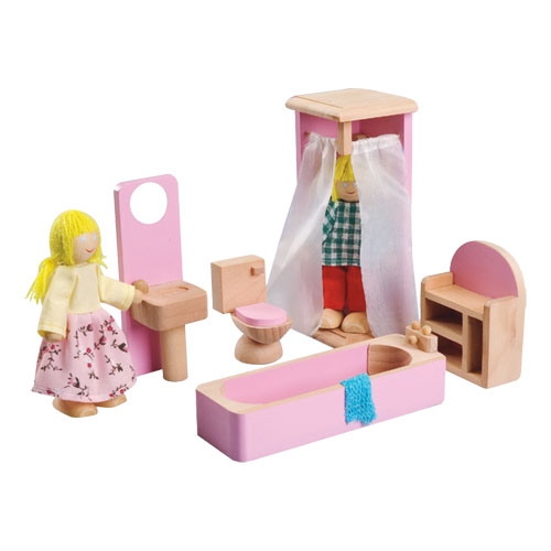 Dřevěný nábytek pro panenky - Koupelna