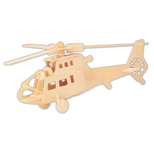 Dřevěné 3D puzzle - Helikoptéra I