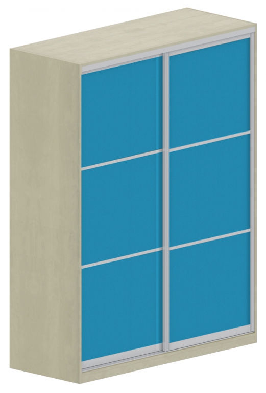 Šatní skříň s posuvnými dveřmi 160x62x205cm - Marmara blue