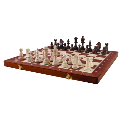 Šachy dřevěné z bukového dřeva 48x48cm