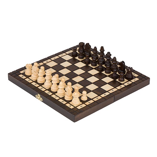 Šachy dřevěné z bukového dřeva 28x28cm