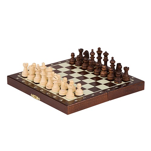 Šachy dřevěné z bukového dřeva 20x20cm (magnetické)