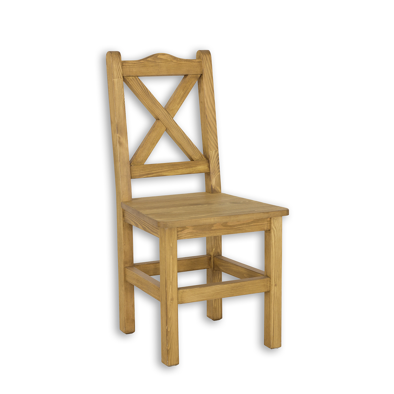 Židle z masivní borovice - 46x96x51 cm - Rustikal
