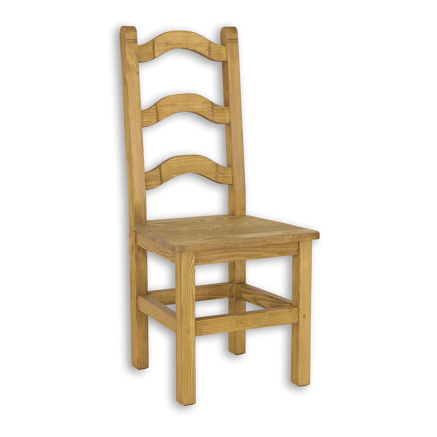 Židle z masivní borovice - 46x96x51cm - Rustikal