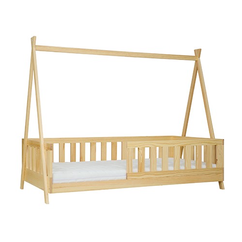 Dřevěná dětská postel z masivní přírodní borovice 90x180 cm - Borovice přírodní
