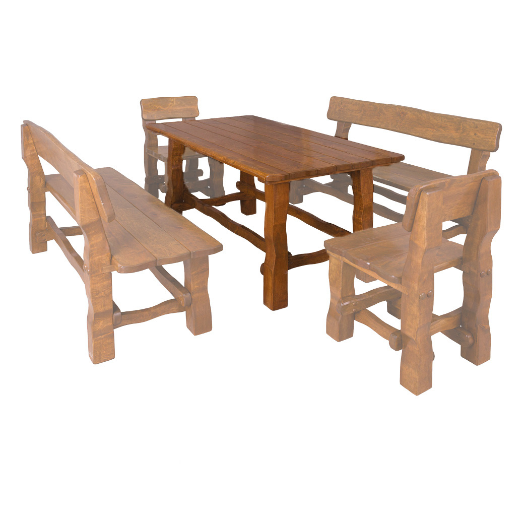 MAX - zahradní stůl z olšového dřeva, lakovaný 150x75x75cm - Brunat