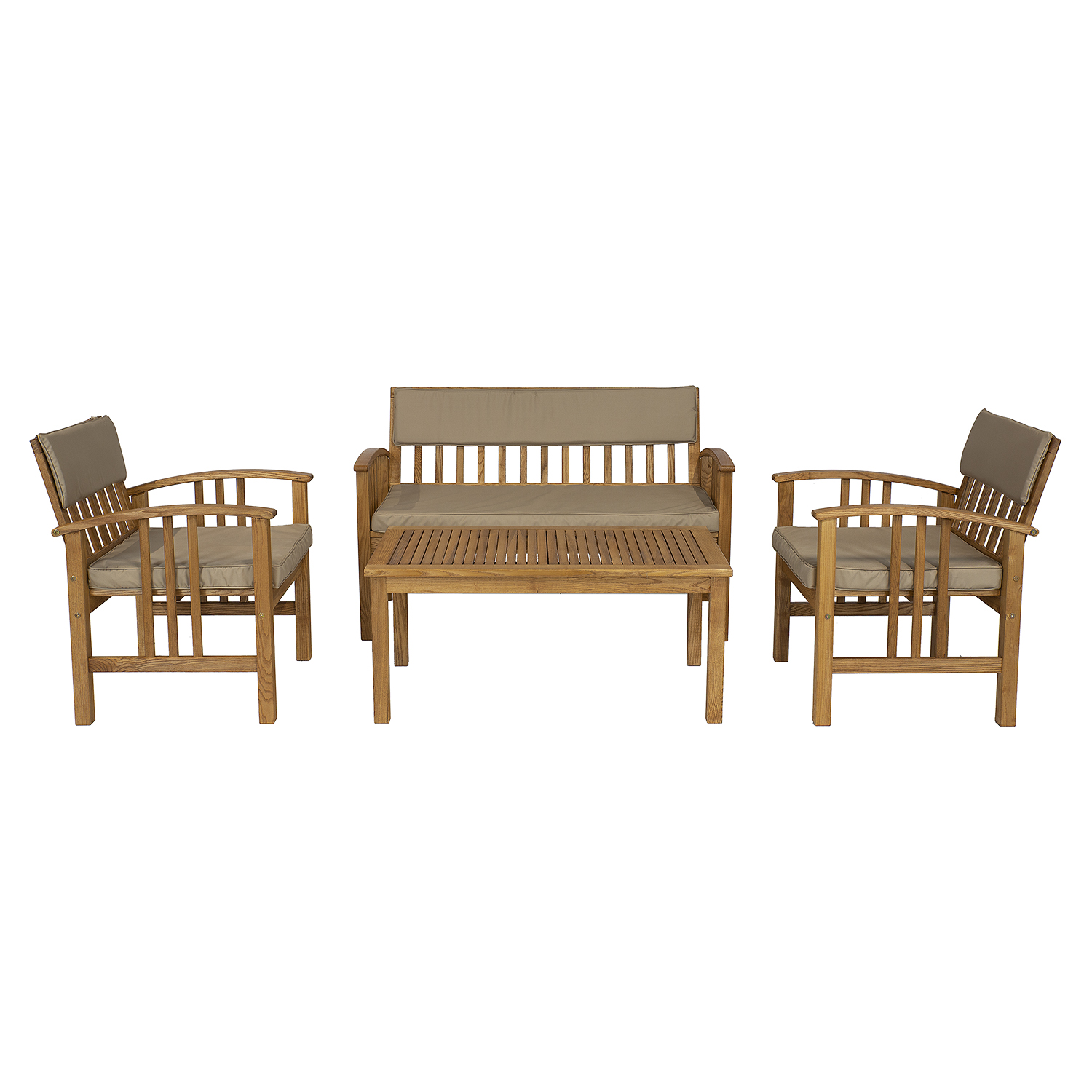 Zahradní set nábytku, stůl+lavice+2x židle Ořech