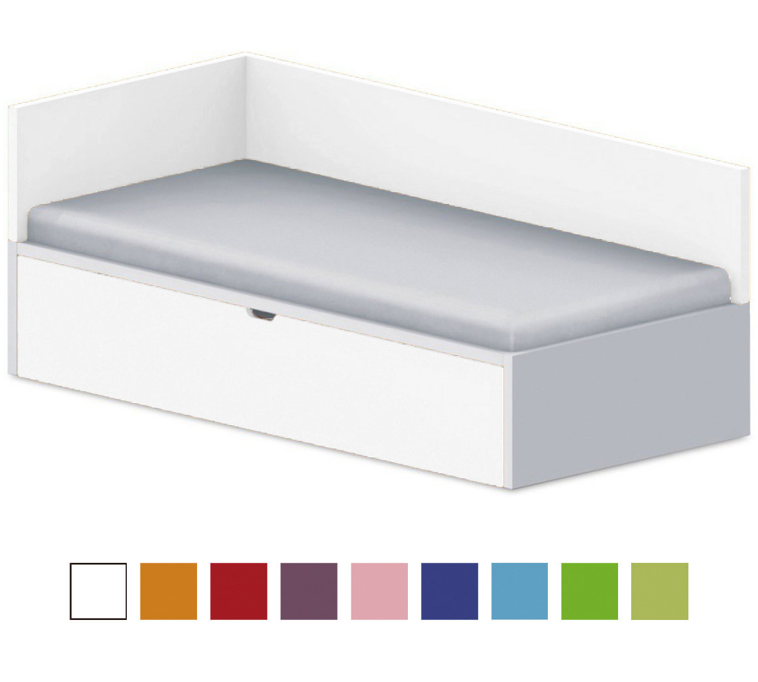 Dětská postel 90x200cm s úložným prostorem Ema - Brilliant white