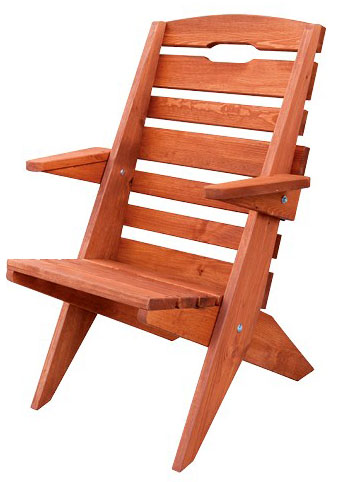 Zahradní židle z masivního smrkového dřeva 50x60x80cm - Dub