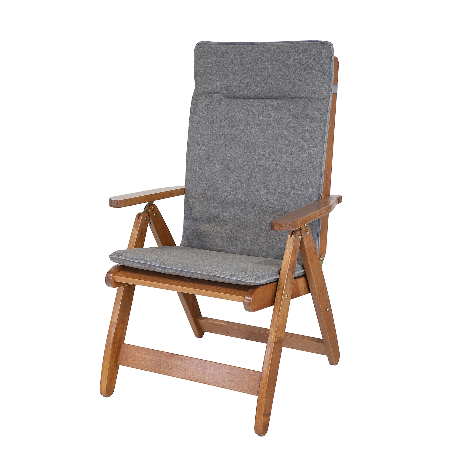 Polštář na zahradní židli, 52X118cm, šedý