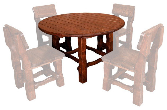 Zahradní stůl z olšového dřeva, lakovaný pr.120xv.75cm - Rustikal - VÝPRODEJ