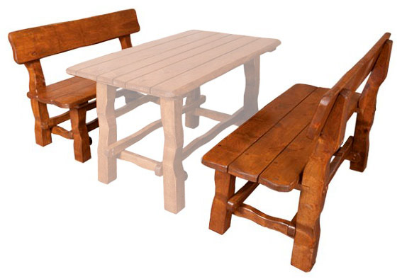 MAX - zahradní lavice z olšového dřeva, lakovaná 120x54x86cm - Ořech