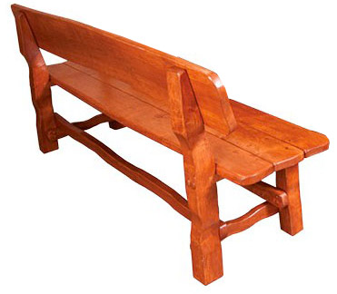 Zahradní lavice z olšového dřeva, lakovaná 200x54x86cm - Ořech