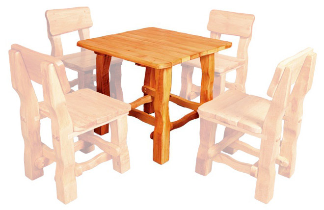 MAX - zahradní stůl z masivního olšového dřeva, lakovaný 80x80x75cm - Olše