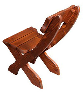 MILO - zahradní  židle z masivního smrkového dřeva 49x58x83cm - Ořech