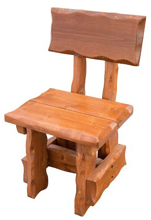 BEN - zahradní židle ze smrkového dřeva, lakovaná 55x53x94cm - Ořech lak