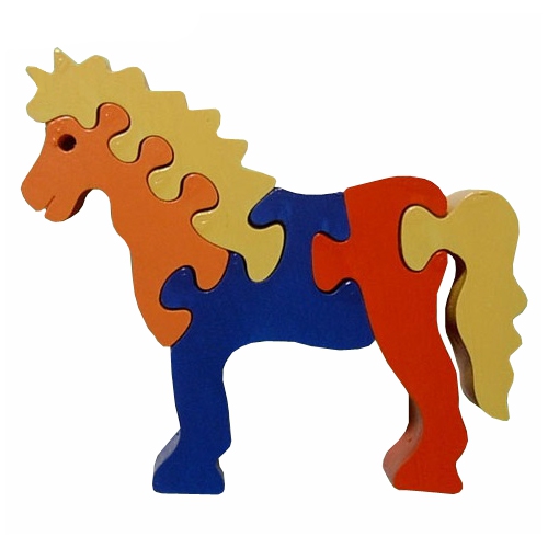 Dřevěné puzzle - Malý kůň