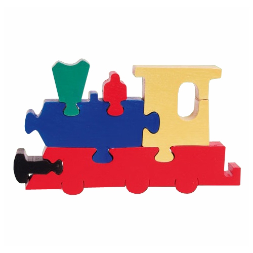 Dřevěné puzzle - Lokomotiva