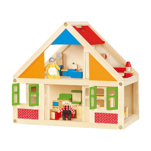 Drewmax 785 - Dřevěný domeček pro panenky (40 cm)
